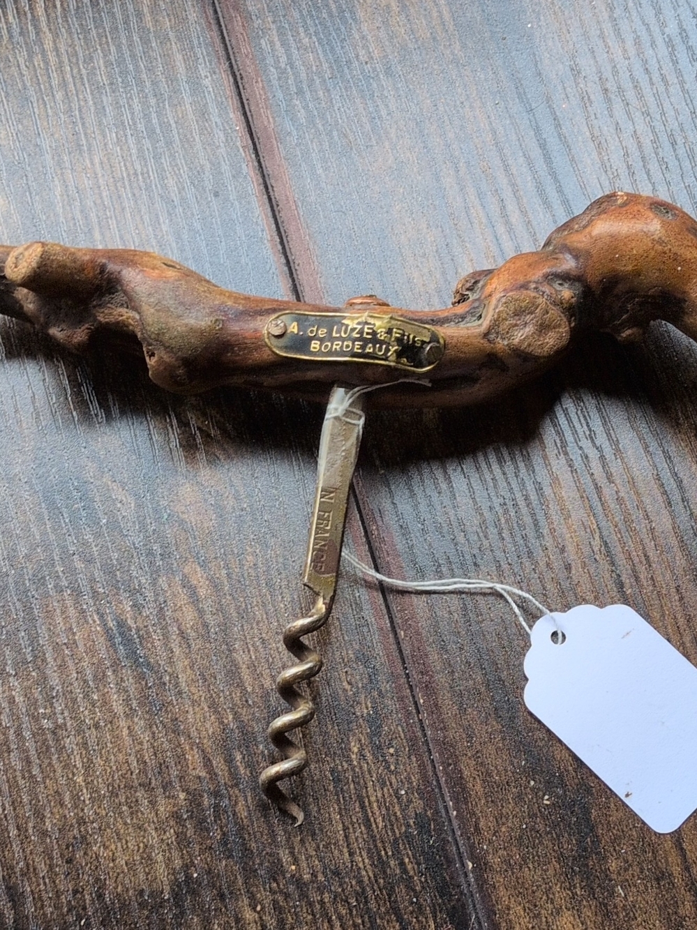Vintage Grape Vine Corkscrew Bordeaux Made In France Souvenir